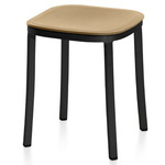 1 Inch Stool - Black Powder Coated Aluminum / Sand Polypropylene