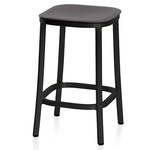 1 Inch Bar/ Counter Stool - Black Powder Coated Aluminum / Dark Grey