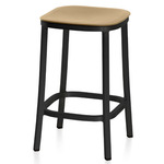 1 Inch Bar/ Counter Stool - Black Powder Coated Aluminum / Sand Polypropylene