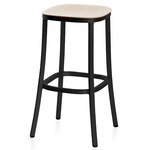 1 Inch Bar/ Counter Stool - Black Powder Coated Aluminum / Ash Plywood