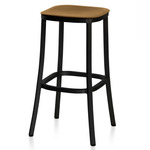 1 Inch Bar/ Counter Stool - Black Powder Coated Aluminum / Sand Polypropylene