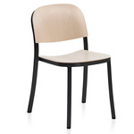 1 Inch Stacking Chair - Black Powder Coated Aluminum / Ash Plywood