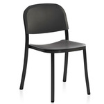 1 Inch Stacking Chair - Black Powder Coated Aluminum / Dark Grey