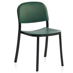 1 Inch Stacking Chair - Black Powder Coated Aluminum / Green Polypropylene