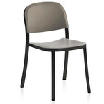 1 Inch Stacking Chair - Black Powder Coated Aluminum / Light Grey