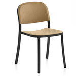 1 Inch Stacking Chair - Black Powder Coated Aluminum / Sand Polypropylene