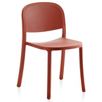 1 Inch Reclaimed Stacking Chair - Orange Polypropylene