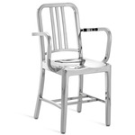 1006 Navy Collection Armchair - Hand Polished Aluminum