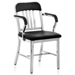Classic Navy Officer Armchair - Hand Polished Aluminum