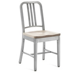1104 Navy Collection Chair - Hand Brushed Aluminum / Ash Plywood
