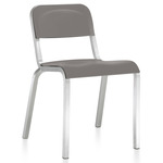 1951 Stacking Chair - Hand Brushed Aluminum / Grey