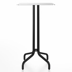 1 Inch Rectangle Bar Table - Black Powder Coated Aluminum / Hand Brushed Aluminum