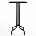 1 Inch Rectangle Bar Table - Black Powder Coated Aluminum / Black HPL