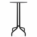 1 Inch Round Bar Table - Black Powder Coated Aluminum / Grey HPL