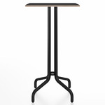 1 Inch Square Bar Table - Black Powder Coated Aluminum / Black Laminate Plywood