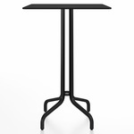 1 Inch Square Bar Table - Black Powder Coated Aluminum / Black HPL