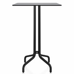 1 Inch Square Bar Table - Black Powder Coated Aluminum / Grey HPL