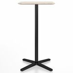 2 Inch X Base Bar/ Counter Table - Black Powder Coated Aluminum / Ash Plywood