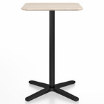 2 Inch X Base Bar/ Counter Table - Black Powder Coated Aluminum / Ash Plywood