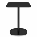 2 Inch Flat Base Cafe Table - Black Powder Coated Aluminum / Black HPL