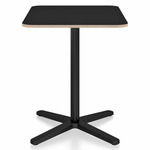 2 Inch X Base Cafe Table - Black Powder Coated Aluminum / Black Laminate Plywood
