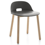 Alfi Low Back Chair - Natural Ash / Dark Grey