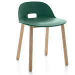 Alfi Low Back Chair - Natural Ash / Green Polypropylene
