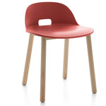 Alfi Low Back Chair - Natural Ash / Red