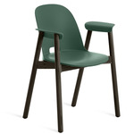 Alfi Armchair - Dark Stained Ash / Green Polypropylene