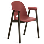 Alfi Armchair - Dark Stained Ash / Red