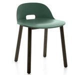 Alfi Low Back Chair - Dark Stained Ash / Green Polypropylene
