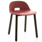 Alfi Low Back Chair - Dark Stained Ash / Red