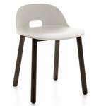 Alfi Low Back Chair - Dark Stained Ash / White