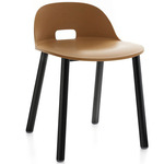 Alfi Low Back Aluminum Chair - Black Powder Coated Aluminum / Sand Polypropylene