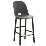 Alfi Bar/ Counter Stool - Dark Stained Ash / Dark Grey