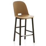 Alfi Bar/ Counter Stool - Dark Stained Ash / Sand Polypropylene