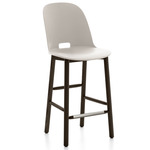 Alfi Bar/ Counter Stool - Dark Stained Ash / White