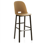 Alfi Bar/ Counter Stool - Dark Stained Ash / Sand Polypropylene