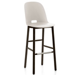 Alfi Bar/ Counter Stool - Dark Stained Ash / White