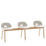 Alfi Low Back Bench - Natural Ash / White