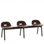 Alfi Low Back Bench - Dark Stained Ash / Brown