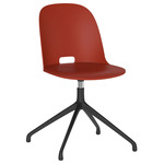Alfi Work Swivel Chair - Black Powder Coated Aluminum / Red
