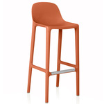 Broom Bar / Counter Stool - Terracotta Orange Polypropylene