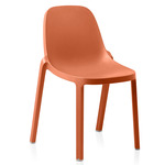 Broom Stacking Chair - Terracotta Orange Polypropylene