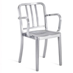 Heritage Stacking Armchair - Hand Brushed Aluminum