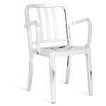 Heritage Stacking Armchair - Hand Polished Aluminum