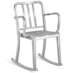Heritage Rocking Armchair - Hand Brushed Aluminum