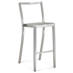 Icon Bar/ Counter Stool - Hand Brushed Aluminum