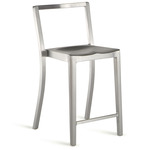 Icon Bar/ Counter Stool - Hand Brushed Aluminum