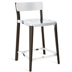 Lancaster Bar/ Counter Stool - Dark Stained Ash / Aluminum